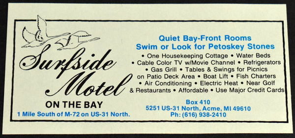 Surfside Motel (Surf Side Motel) - Old Print Ad